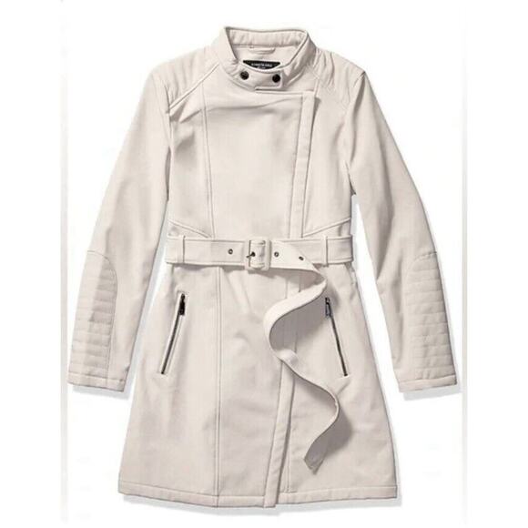 Kenneth Cole New York Beige Belted Trench Coat Women’s XS Classic Chic - Picture 3 of 12